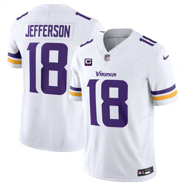 Men & Women & Youth Minnesota Vikings #18 Justin Jefferson White 2024 F.U.S.E. With 2-Star C Patch Vapor Limited Stitched Jersey,We sell and wholesale Men & Women & Youth Minnesota Vikings #18 Justin Jefferson White 2024 F.U.S.E. With 2-Star C Patch Vapor Limited Stitched Jersey on line form chian!